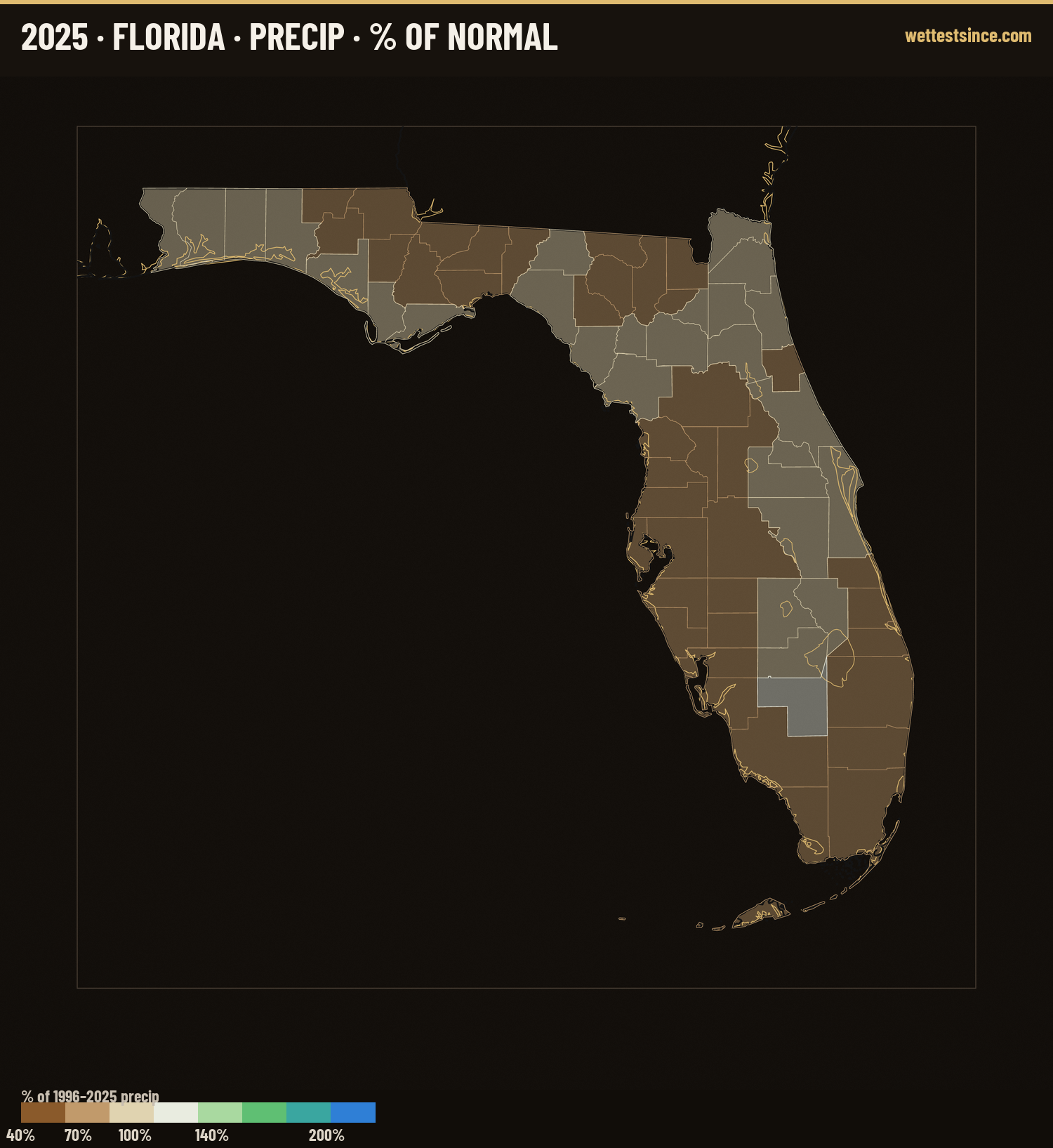 Where 2025 Ran Wet &amp; Dry