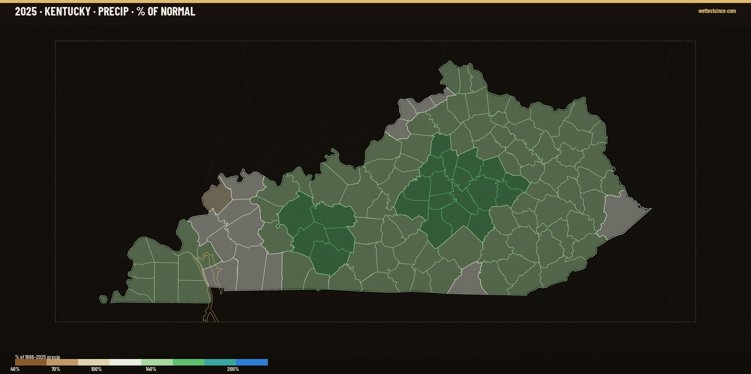 Where 2025 Ran Wet &amp; Dry