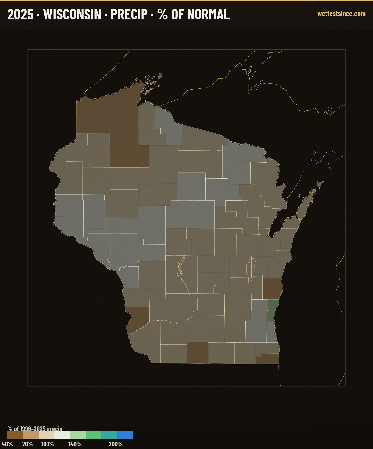 Where 2025 Ran Wet &amp; Dry