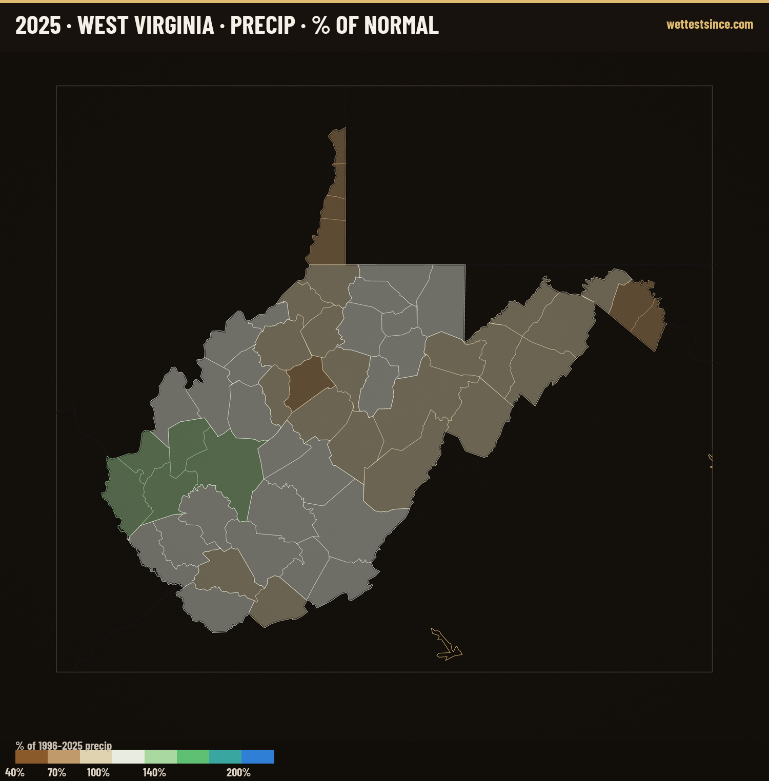 Where 2025 Ran Wet &amp; Dry